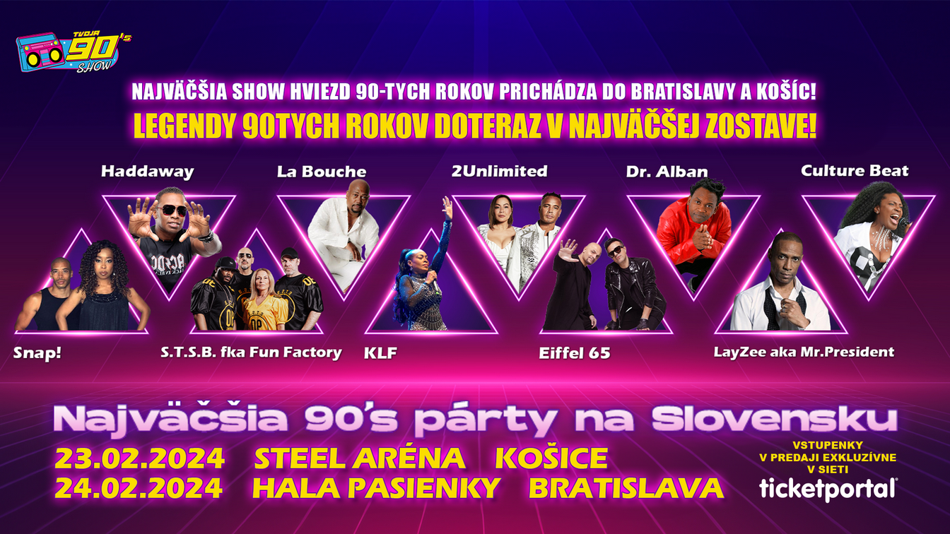 Najväčšia tanečná SHOW  hviezd 90-tych rokov na Slovensku je tu! 